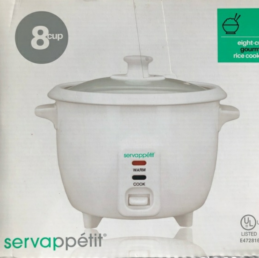 Servappétit White 8 Cup Rice Cooker - Picture 1 of 15